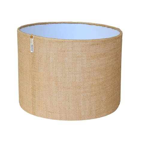 Woodooz Home Decor 12 inches Jute Burlap Drum lampshade for Table or ...