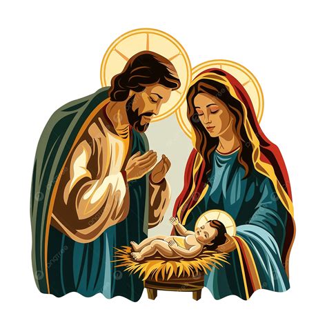 Nativity Scene With Holy Family Jesus Mary And Joseph, Baby, Bethlehem ...
