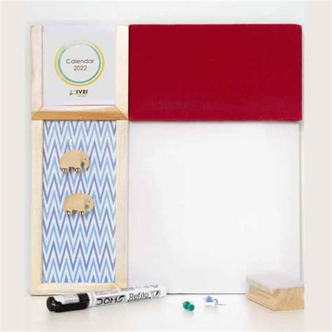 IVEI Pin, White, Metal Combination Boards (11.5in X 11.5in) with Calen ...