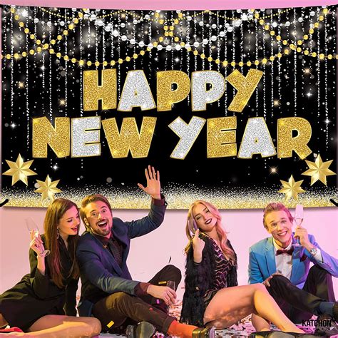 Buy XtraLarge, Happy New Year Banner - 72x44 Inch | Shiny Happy New ...