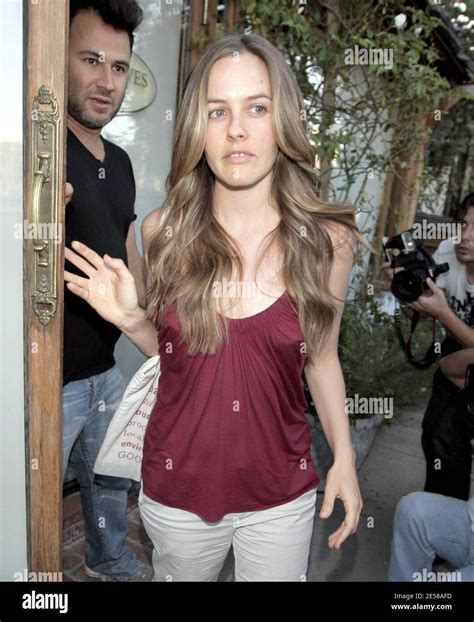 Alicia Silverstone, sans makeup, pays a visit to Ken Paves hair salon. Los Angeles, Calif. 6/26 ...