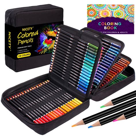 Colored Pencil Set, 138 Count, Wooden Colored Pencils For Adults ...