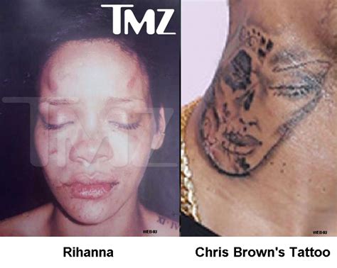 Did Chris Brown Tattoo Rihanna's Beaten Face On His Neck? - Picture ...