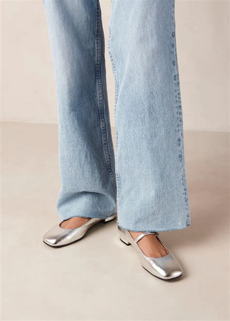 Por Do Sol - Silver Ballet Pumps | ALOHAS | Silver ballet pumps, Ballet ...