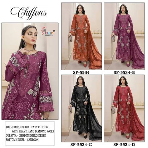 Shree Sf 5534 Chiffon Embroidered Pakistani Salwar Kameez