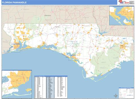 Detailed map of florida panhandle
