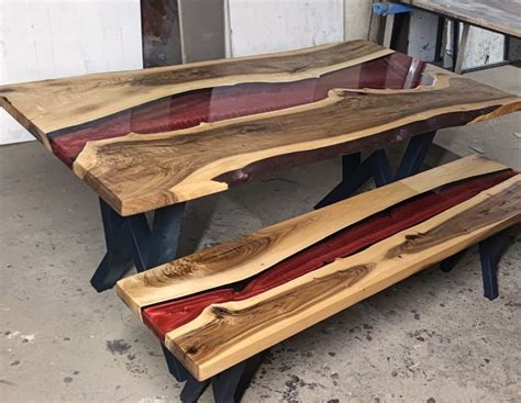 Custom Epoxy Table Live Edge Epoxy Dining Table Epoxy Resin - Etsy