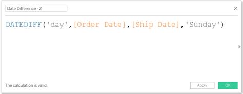 Image result for DateDiff Tableau
