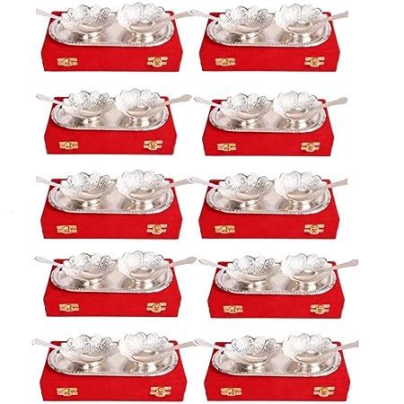 Buy CRAFTS KING German Silver Bowl Set with Awesome Gifts Box -Capsul 5 ...