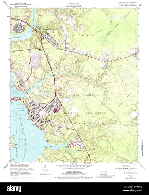 USGS TOPO Map North Carolina NC Camp Lejeune 164289 1952 24000 ...