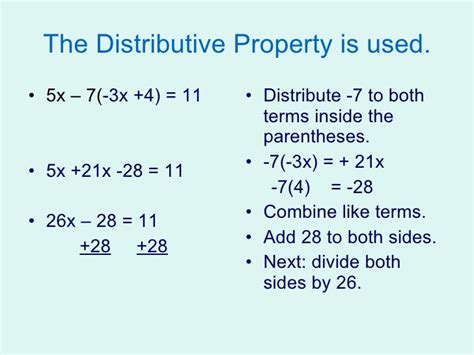 Solving Equations with Distributive Property 的图像结果
