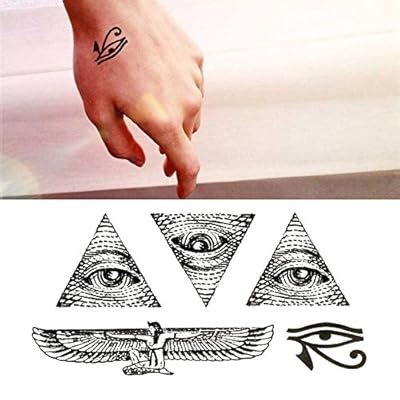 Buy Oottati Small Cute Temporary Tattoo God Eye Horus Egypt 2 Sheets ...