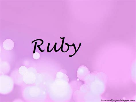 Image result for Ruby Name