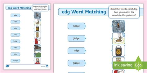 -dge Matching Activity (teacher made) - Twinkl