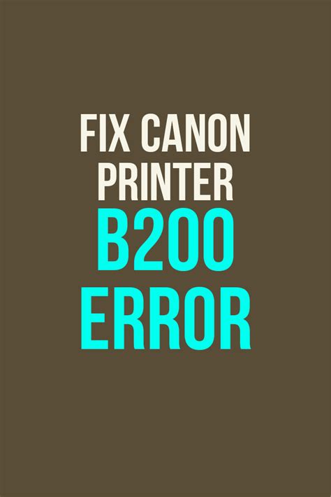 Image result for Canon PIXMA Printer B200 Error Code