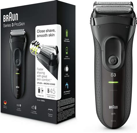 Braun Series 3 ProSkin 3020s Rasoio Elettrico, Nero - Rasoio Elettrico ...