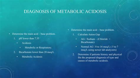 Metabolic acidosis ppt (types and pathophysiology) | PPTX