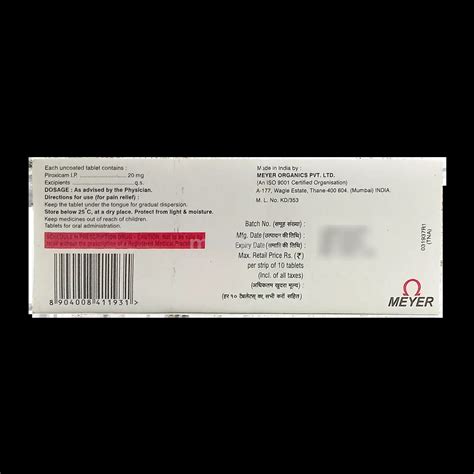 UGESIC 20MG TABLET 10'S Price, Uses, Side Effects & Substitutes | Medkart