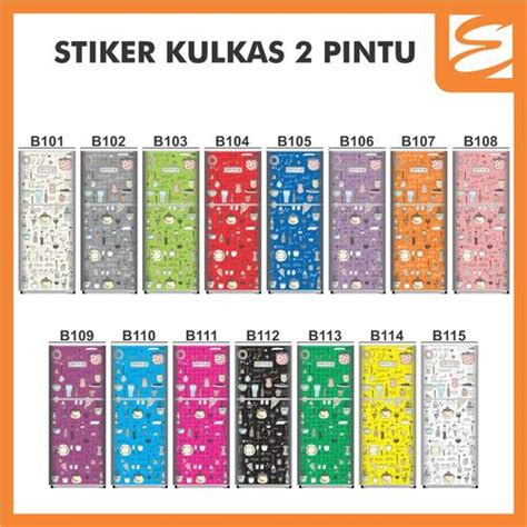 Jual STIKER KULKAS 2 PINTU - KITCHEN (STICKER KULKAS 2 PINTU) - B101 ...