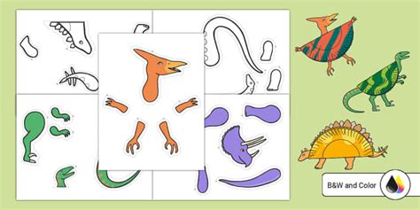 Dinosaur Paper Plate Craft Template for Kids | Twinkl USA