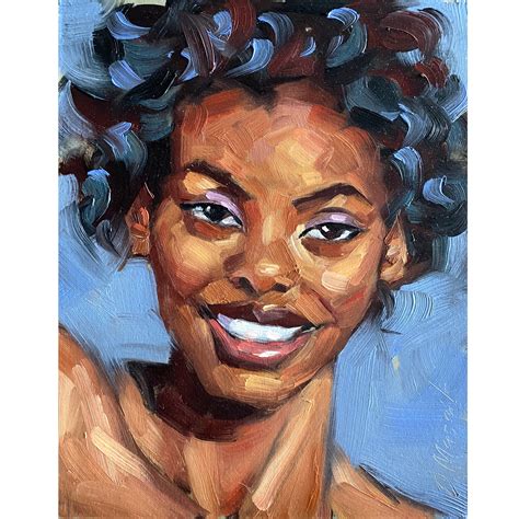 African Woman Painting Original Female Portrait Artwork Oil | Inspire ...