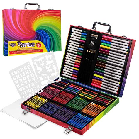 KreativeKraft Art Set for Kids Art Supplies Colouring Pens Colouring ...