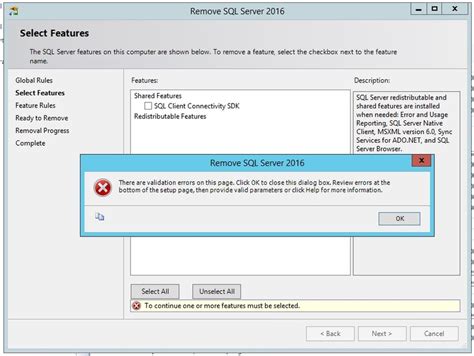 Microsoft SQL Server 2016 Uninstall 的图像结果