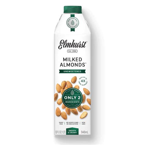 Elmhurst Milked Almonds Unsweetened 946ml — Natural Food Pantry Online ...