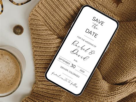 Animated Save the Date Template, Save the Date With Photo, Digital Save ...
