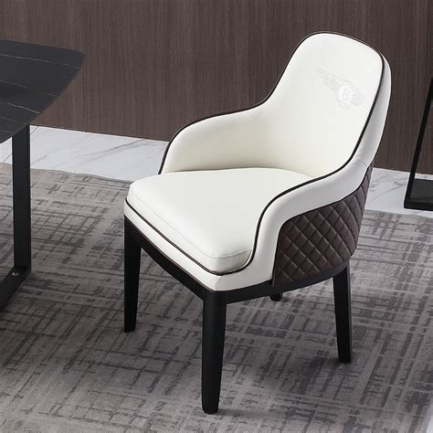 BENTLEY宾利家具STAMFORD CHAIR斯坦福德椅休息椅客厅餐椅实木布艺皮质包边 家用商用