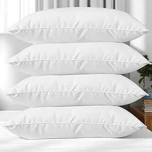 Microfiber Soft White Pillows | Pillows for Sleeping White - Set of 4 ...