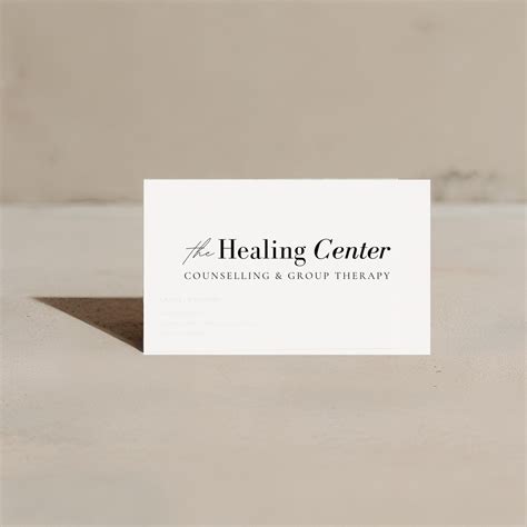 Therapist Business Card Template: Minimalist Design, Editable in Canva ...