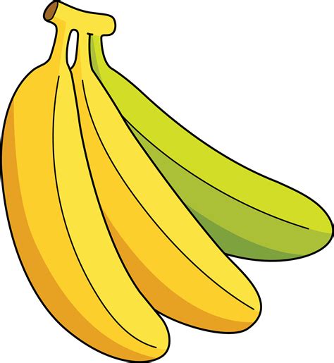 plátano Fruta dibujos animados de colores clipart ilustración 21964621 ...