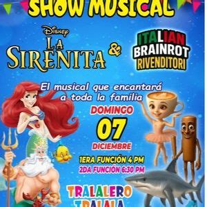 show musical La Sirenita y el Italian Brianrot, Belén, Loreto, Peru ...