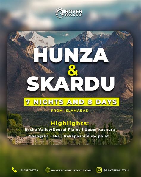 Hunza & Skardu Valley, Rover Adventure Club, Karachi, Pakistan-74600 ...