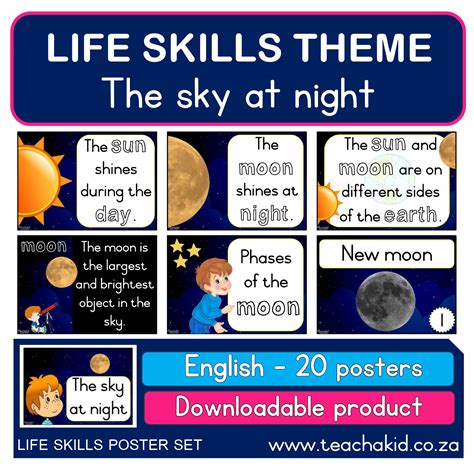 Life Skills posters The sky at night (PDF) - Teachakid