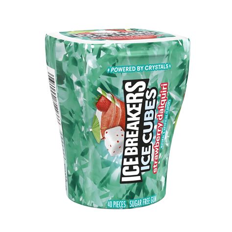 Ice Breakers Ice Cubes Strawberry Daiquiri Flavored Gum Bottle Pack ...