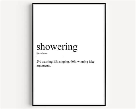 POSTER Showering Definition Print-UNFRAMED - Walmart.com