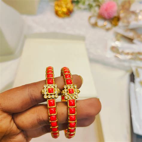 Gold antique finish pagadam bangles premium quality – Kankanam - South ...