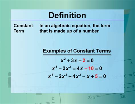 Image result for Constant Term Math