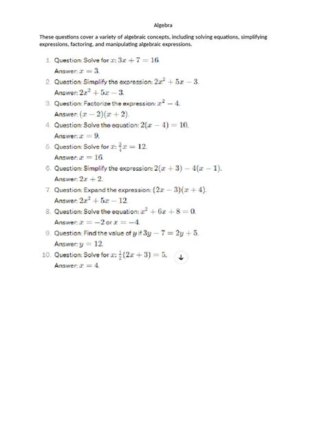 Algebra ppt | PDF
