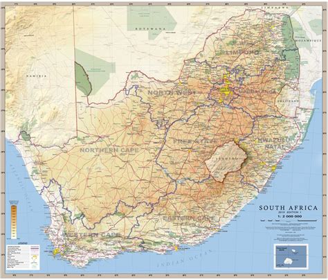 Topographic Map Of South Africa 3D Geological Map Of South Africa