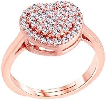 I Jewels Rose Gold Plated Special Elegant CZ American Diamond ...