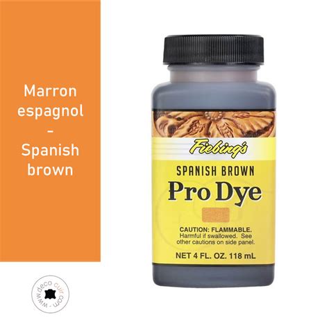 Fiebing's Pro Dye Oil Dye 118ml SPANISH BROWN | Deco Cuir