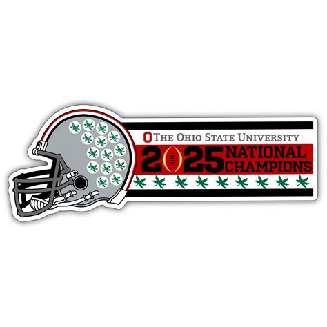 Ohio State Buckeyes – 2025 National Champions – Helmet with 9 buckeye ...