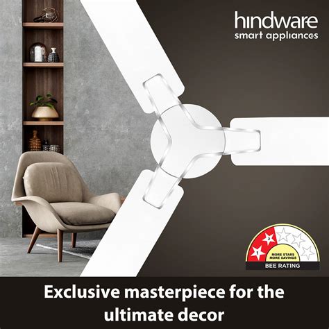 Hindware Alita 2 Star Premium 1200mm Ceiling Fan Pearl Metallic White ...