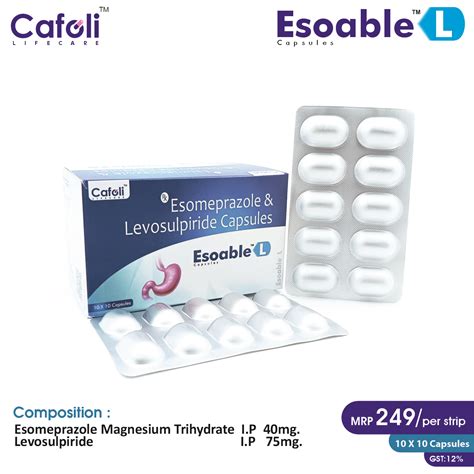 Esomeprazole 40mg Levosulpiride 75mg Capsule - Esomeprazole (40mg ...
