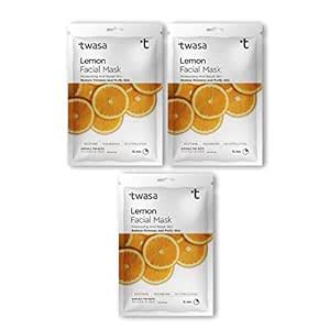 Twasa Lemon Face Sheet mask With Serum | korean face sheet mask for ...