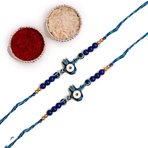 Buy CraftVatika Rakhi Evil Eye Rakhi Set of 2 for Brother Bhaiya ...
