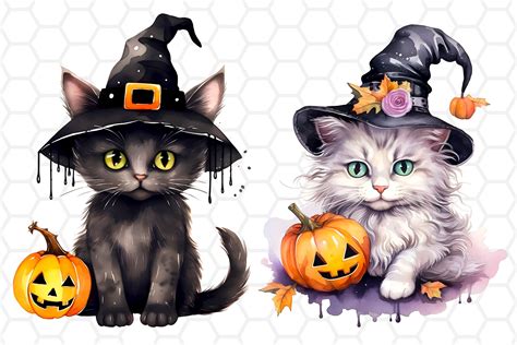 Cute Halloween Cat Clip Art